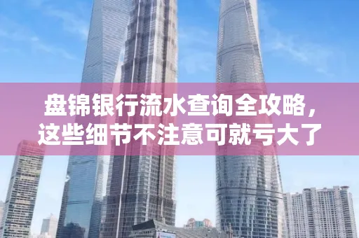 盘锦银行流水查询全攻略，这些细节不注意可就亏大了