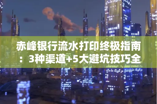 赤峰银行流水打印终极指南：3种渠道+5大避坑技巧全解析