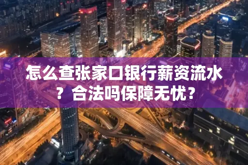 怎么查张家口银行薪资流水？合法吗保障无忧？