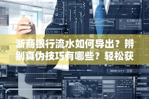 浙商银行流水如何导出？辨别真伪技巧有哪些？轻松获取有效版