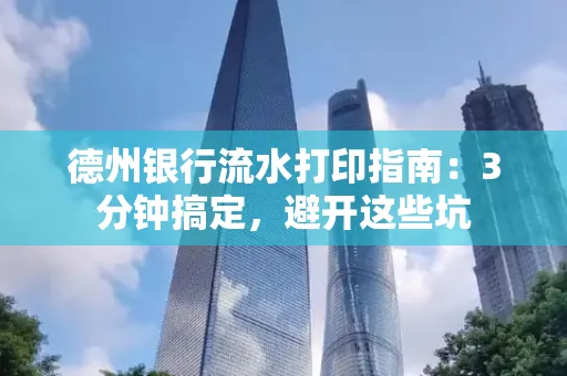 德州银行流水打印指南：3分钟搞定，避开这些坑